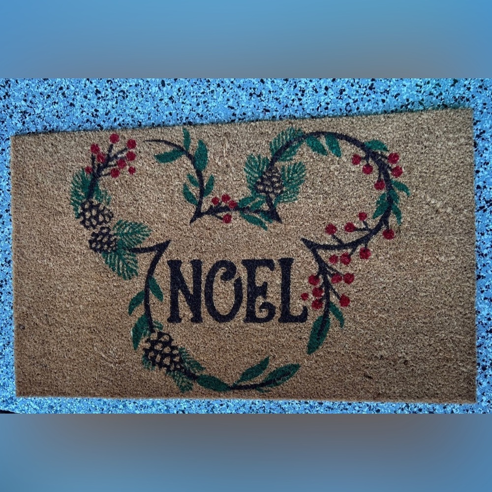 Disney Christmas Mickey Mouse Outdoor Coir Mat